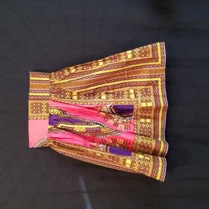 Wax Print Dashiki Skirt